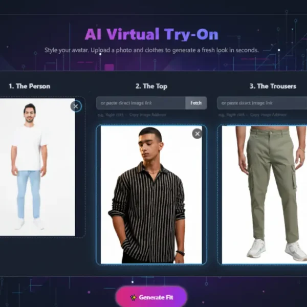 virtual try on app built by aistudio