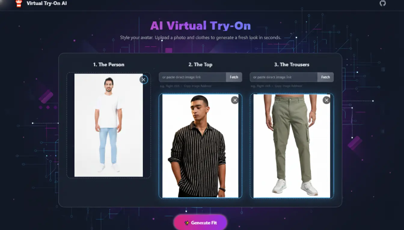 virtual try on app built by aistudio